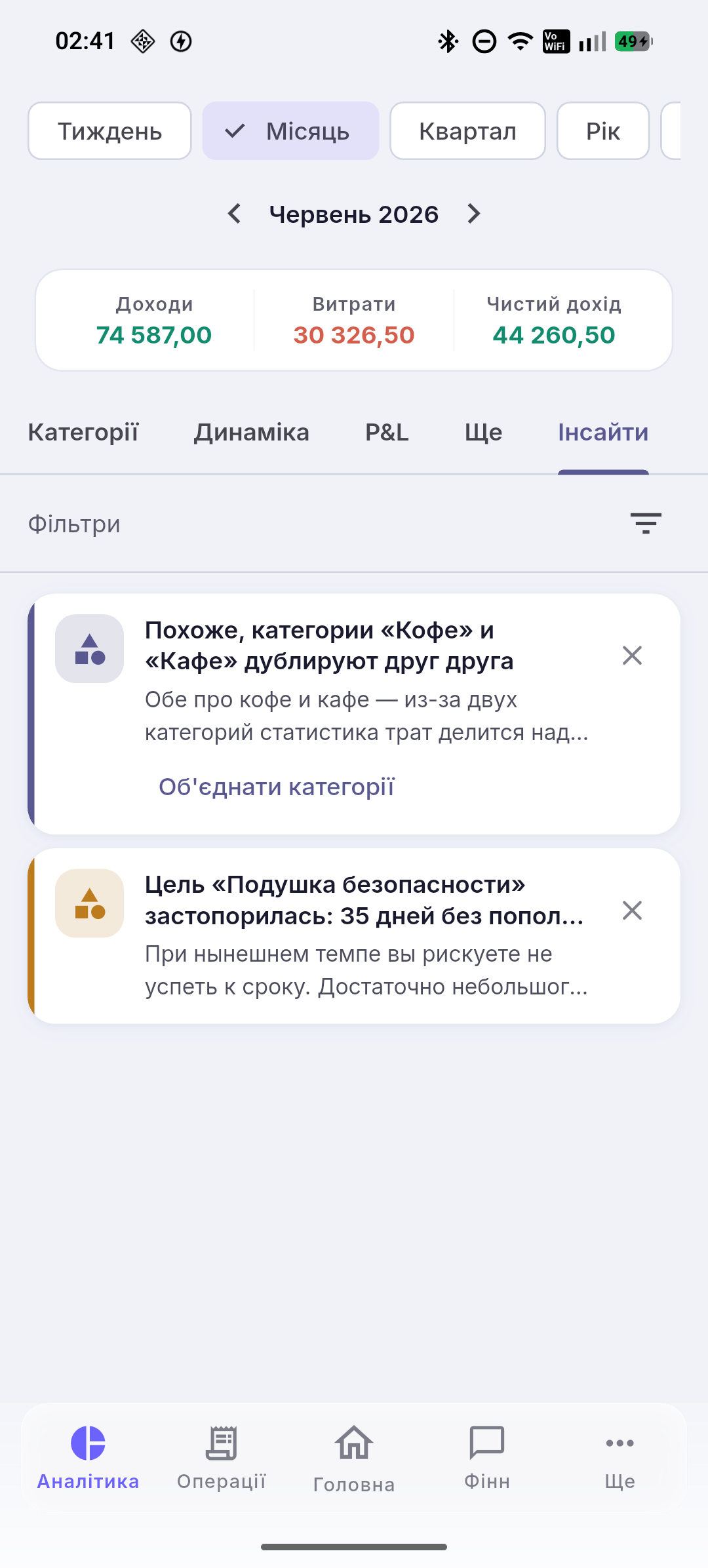 Фінн застосовує дію за підтвердженням