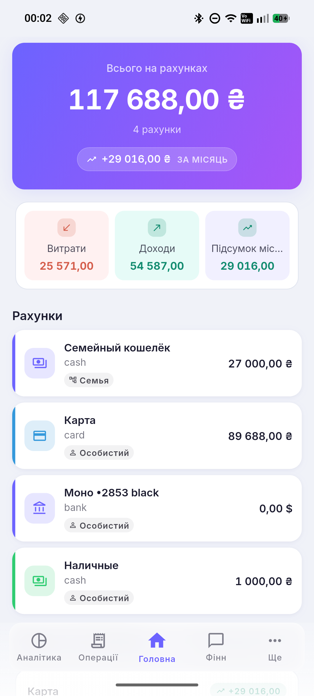 Баланс і рахунки